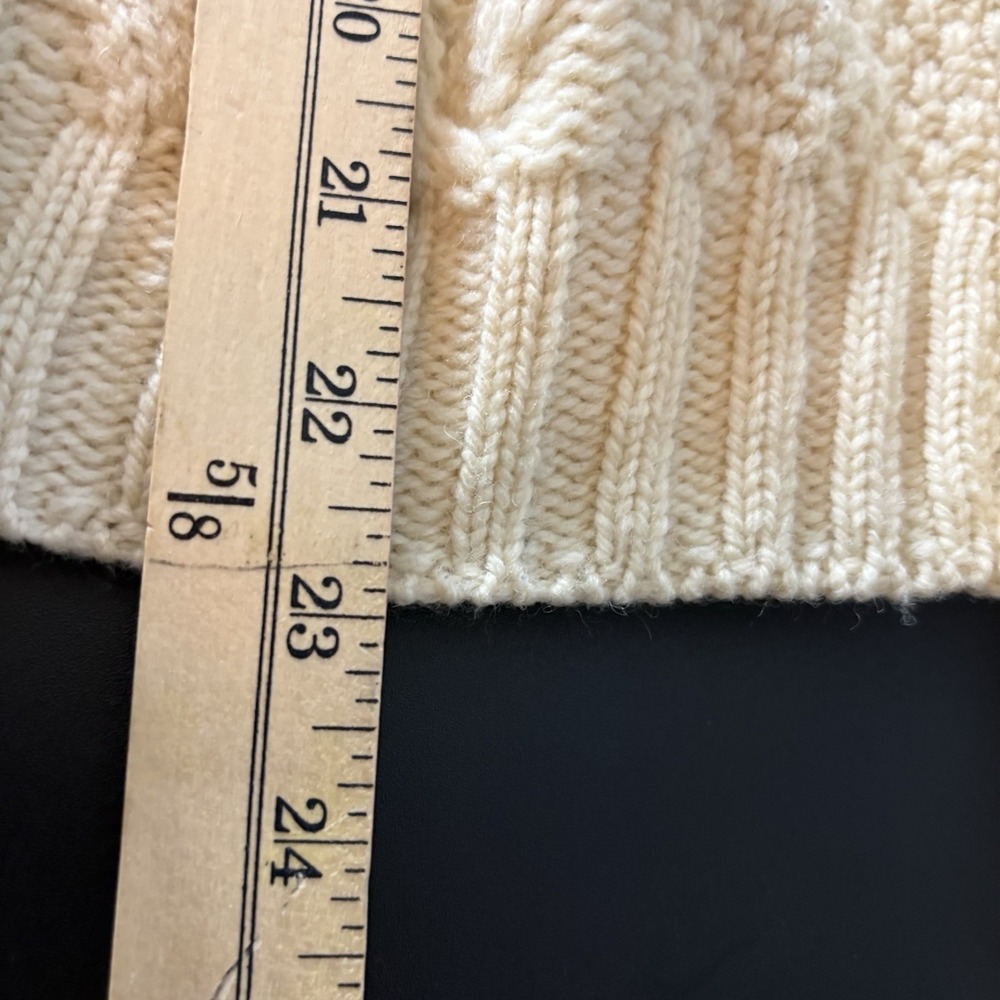Aran Crafts Women's Cable Knit Cardigan Sweater Merino Wool Hooded Zip Small - Picture 13 of 13